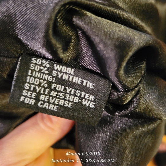 Blanc Noir Wool Blend Skirted Pea Coat Black Size Small #511 - Picture 12 of 14